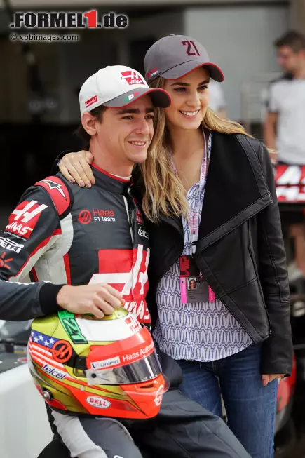 Foto zur News: Esteban Gutierrez (Haas) mit Freundin Monica Casan