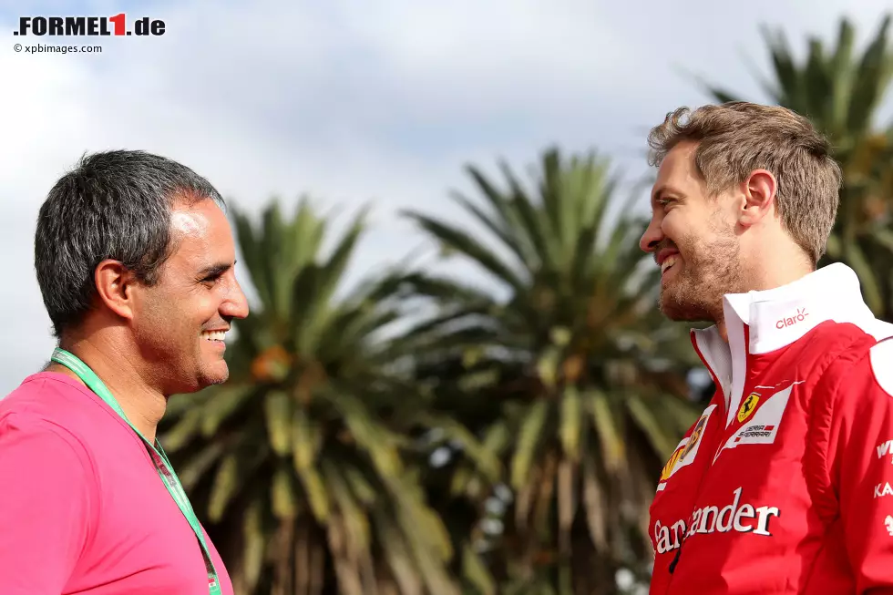 Foto zur News: Juan Pablo Montoya und Sebastian Vettel (Ferrari)