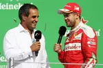 Foto zur News: Juan Pablo Montoya und Sebastian Vettel (Ferrari)