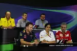 Foto zur News: Christian Horner, Monisha Kaltenborn und Maurizio Arrivabene