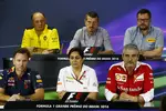 Foto zur News: Christian Horner, Monisha Kaltenborn und Maurizio Arrivabene