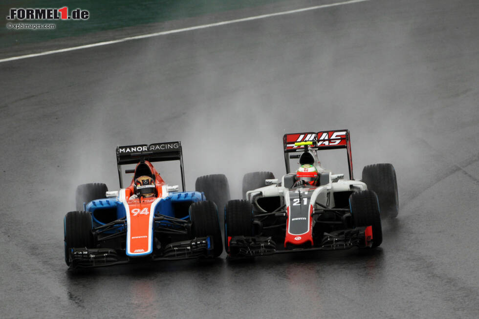 Foto zur News: Pascal Wehrlein (Manor) und Esteban Gutierrez (Haas)
