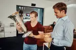 Foto zur News: Nico Rosberg mit Turn-Olympiasieger Fabian Hambüchen