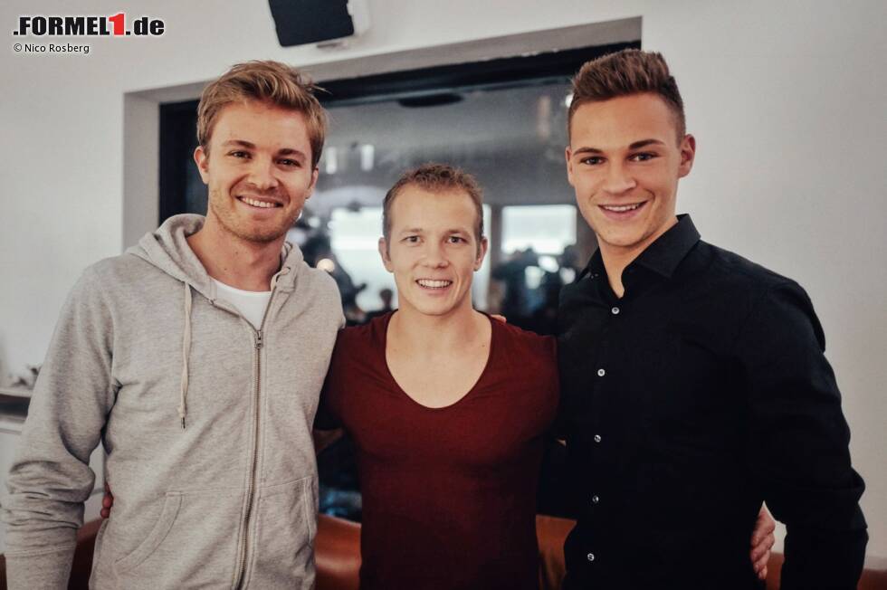 Foto zur News: Nico Rosberg mit Turn-Olympiasieger Fabian Hambüchen und dem Fußballer Joshua Kimmich
