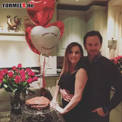 Einmal kurz ungestört: Bei Red-Bull-Teamchef Christian Horner dürfte nicht nur auf der Arbeit viel los sein. Er und sein angetrautes Ex-Spice-Girl haben Ende Januar ihr erstes gemeinsames Kind bekommen. Zweisamkeit werden sie sich da wohl hart erkämpfen müssen. Foto zur News: Einmal kurz ungestört: Bei Red-Bull-Teamchef Christian Horner dürfte nicht nur auf der Arbeit viel los sein. Er und sein angetrautes Ex-Spice-Girl haben Ende Januar ihr erstes gemeinsames Kind bekommen. Zweisamkeit werden sie sich da wohl hart erkämpfen müssen.
