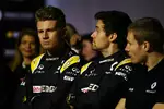 Foto zur News: Nico Hülkenberg, Jolyon Palmer und Sergei Sirotkin