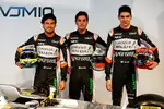 Foto zur News: Sergio Perez (Force India), Alfonso Celis (Force India) und Esteban Ocon (Force India)