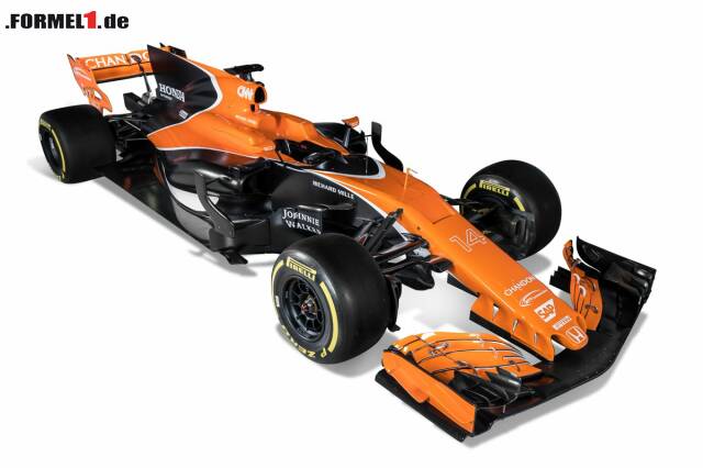Foto zur News: Der neue McLaren kommt mit viel Orange und Schwarz daher, an einem Hauptsponsor fehlt es jedoch weiterhin.