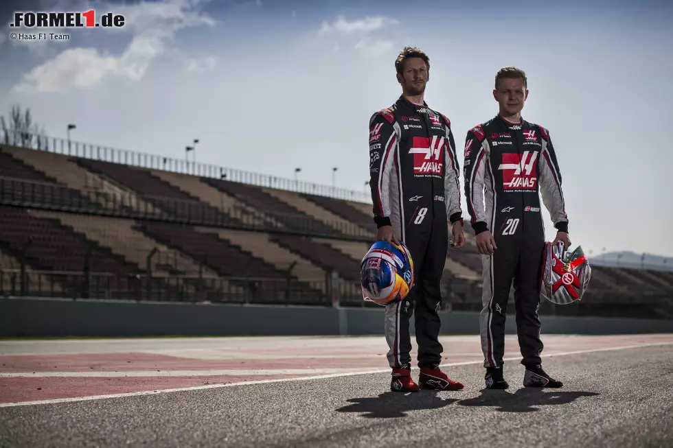 Foto zur News: Romain Grosjean und Kevin Magnussen (Haas)