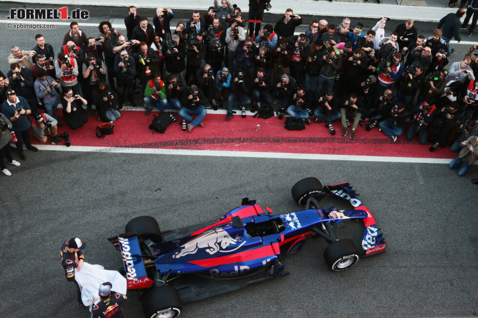 Foto zur News: Daniil Kwjat und Carlos Sainz (Toro Rosso)