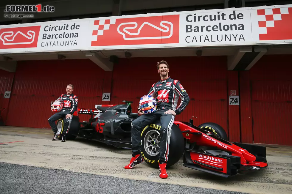 Foto zur News: Kevin Magnussen (Haas) und Romain Grosjean (Haas)