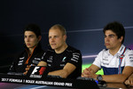 Foto zur News: Esteban Ocon (Force India), Valtteri Bottas (Mercedes) und Lance Stroll (Williams)