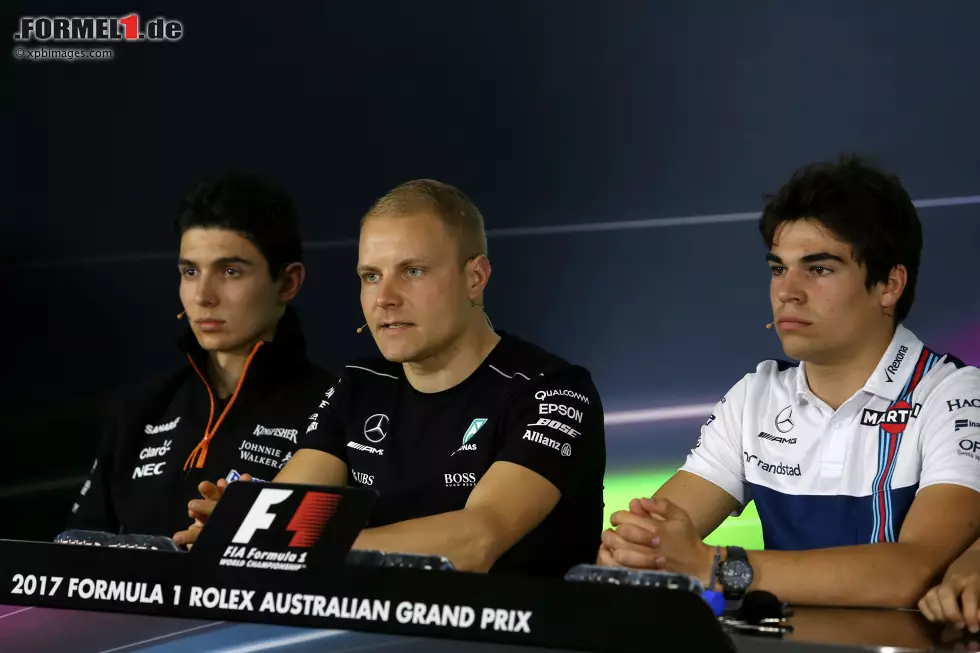 Esteban Ocon (Force India), Valtteri Bottas (Mercedes) und Lance Stroll (Williams) Foto zur News: Esteban Ocon (Force India), Valtteri Bottas (Mercedes) und Lance Stroll (Williams)