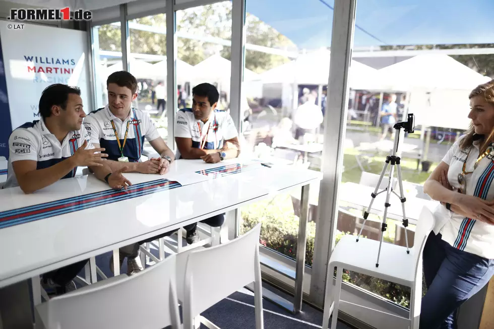 Foto zur News: Felipe Massa (Williams), Paul di Resta und Karun Chandhok