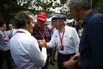 Foto zur News: Alain Prost, Niki Lauda und Jackie Stewart