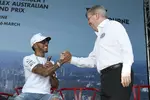 Foto zur News: Lewis Hamilton (Mercedes) und Ross Brawn