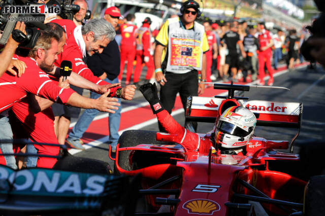 Foto zur News: Endlich wieder Grund zur Freude: Bei Ferrari brechen alle Dämme