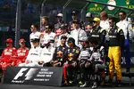 Foto zur News: Kimi Räikkönen (Ferrari), Sebastian Vettel (Ferrari), Valtteri Bottas (Mercedes), Lewis Hamilton (Mercedes), Daniel Ricciardo (Red Bull), Max Verstappen (Red Bull), Sergio Perez (Force India), Esteban Ocon (Force India), Stoffel Vandoorne (McLaren), Ferna