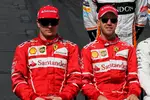 Foto zur News: Sebastian Vettel (Ferrari) und Kimi Räikkönen (Ferrari)