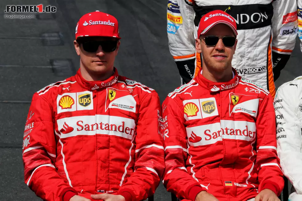 Foto zur News: Sebastian Vettel (Ferrari) und Kimi Räikkönen (Ferrari)