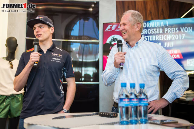 Foto zur News: Max Verstappen und Helmut Marko (Red Bull)