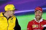 Foto zur News: Sebastian Vettel (Ferrari) und Nico Hülkenberg (Renault)