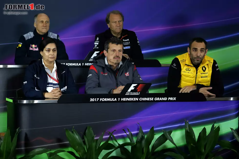 Foto zur News: Franz Tost, Monisha Kaltenborn und Cyril Abiteboul