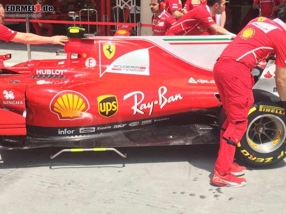 Foto zur News: Ferrari SF70H: In Bahrain gibt es Gerüchte über einen flexiblen Unterboden