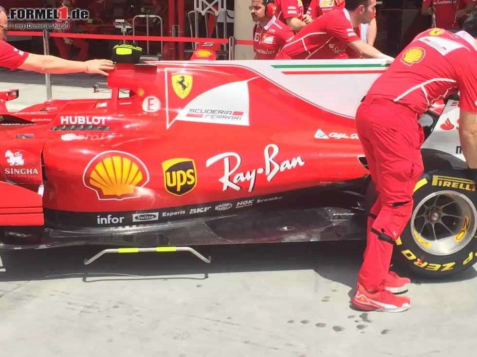 Foto zur News: Ferrari SF70H: In Bahrain gibt es Gerüchte über einen flexiblen Unterboden