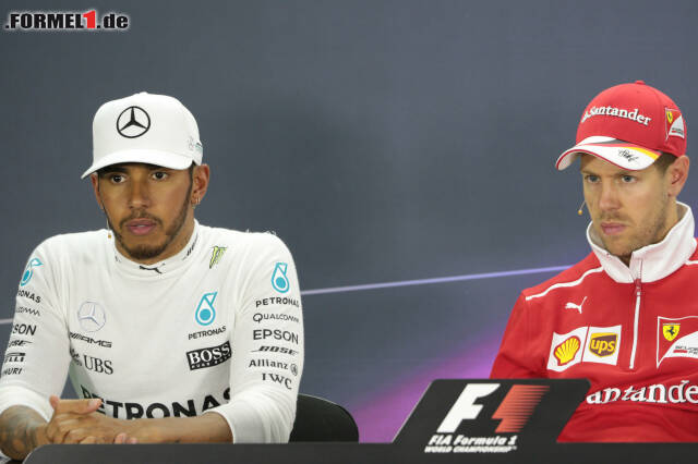 Foto zur News: Die harmonischen Zeiten zwischen Lewis Hamilton und Sebastian Vettel sind vorbei. Wie es in Baku dazu kam? Jetzt durch die Highlights klicken!