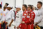 Foto zur News: Daniel Ricciardo (Red Bull), Lewis Hamilton (Mercedes), Valtteri Bottas (Mercedes), Sebastian Vettel (Ferrari), Kimi Räikkönen (Ferrari) und Nico Hülkenberg (Renault)