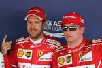 Foto zur News: Sebastian Vettel (Ferrari) und Kimi Räikkönen (Ferrari)