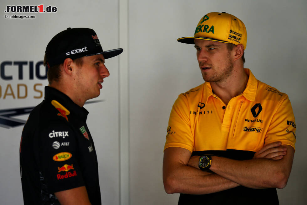 Foto zur News: Max Verstappen (Red Bull) und Nico Hülkenberg (Renault)