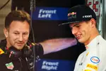 Foto zur News: Christian Horner und Max Verstappen (Red Bull)