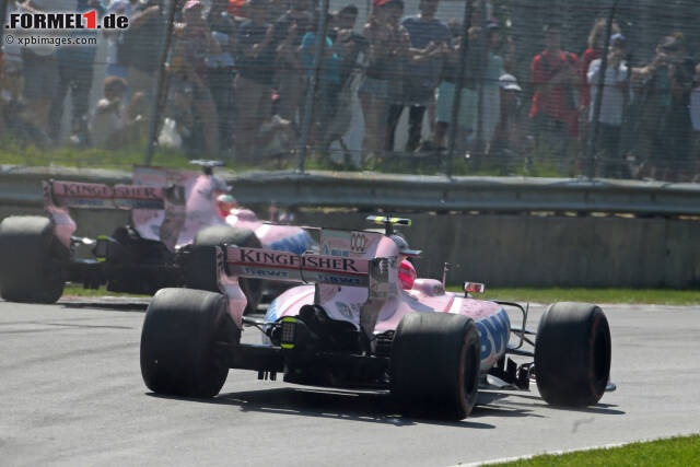 Foto zur News: Bei Force India ging es in Montreal nicht nur auf der Strecke heiß her. Jetzt durch das Stallduell und andere Rennhighlights klicken!
