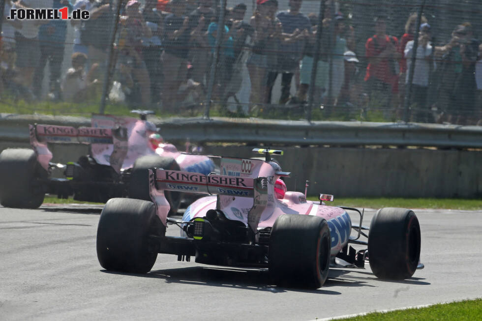 Foto zur News: Bei Force India ging es in Montreal nicht nur auf der Strecke heiß her. Jetzt durch das Stallduell und andere Rennhighlights klicken!