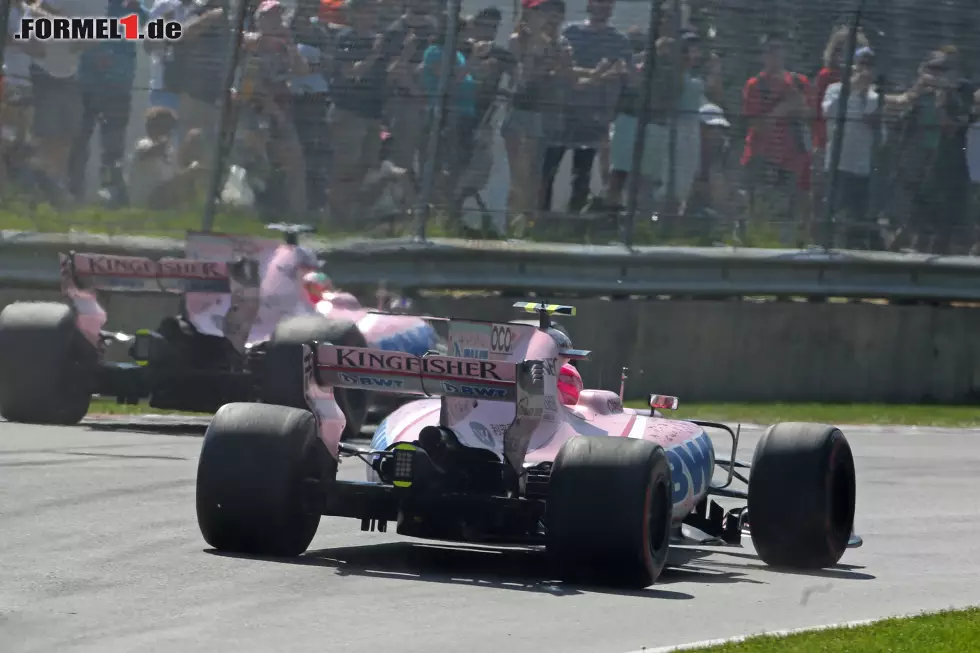 Foto zur News: Bei Force India ging es in Montreal nicht nur auf der Strecke heiß her. Jetzt durch das Stallduell und andere Rennhighlights klicken!