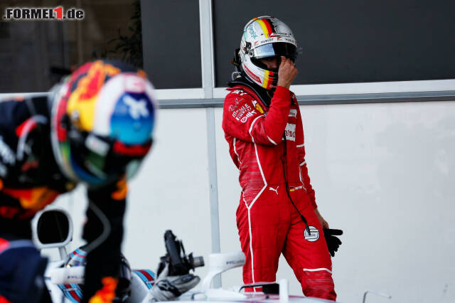 Foto zur News: Sebastian Vettel ist nach Baku unser Verlierer des Rennens. Jetzt durch die besten Szenen des dramatischen Grand Prix klicken!