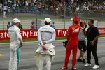 Foto zur News: Valtteri Bottas (Mercedes), Lewis Hamilton (Mercedes), Sebastian Vettel (Ferrari) und Davide Valsecchi