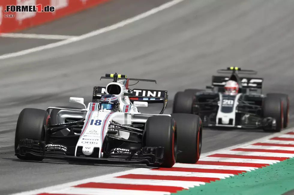 Foto zur News: Lance Stroll (Williams) und Kevin Magnussen (Haas)