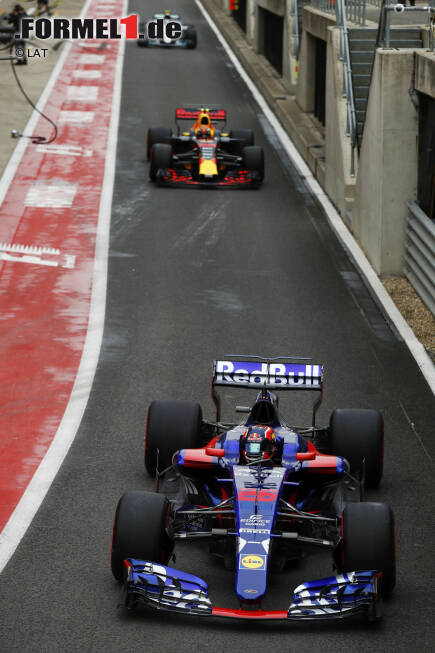 Foto zur News: Daniil Kwjat (Toro Rosso), Max Verstappen (Red Bull) und Valtteri Bottas (Mercedes)