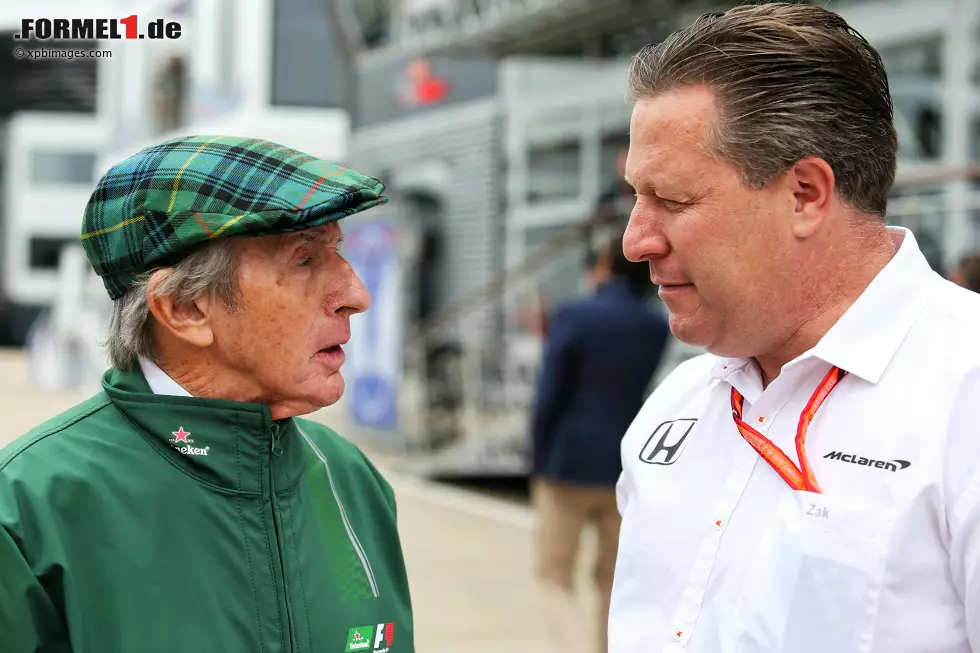 Foto zur News: Jackie Stewart und Zak Brown