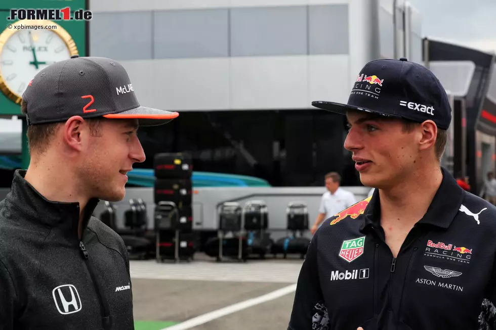 Foto zur News: Stoffel Vandoorne (McLaren) und Max Verstappen (Red Bull)