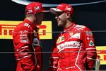 Foto zur News: Sebastian Vettel (Ferrari) und Kimi Räikkönen (Ferrari)