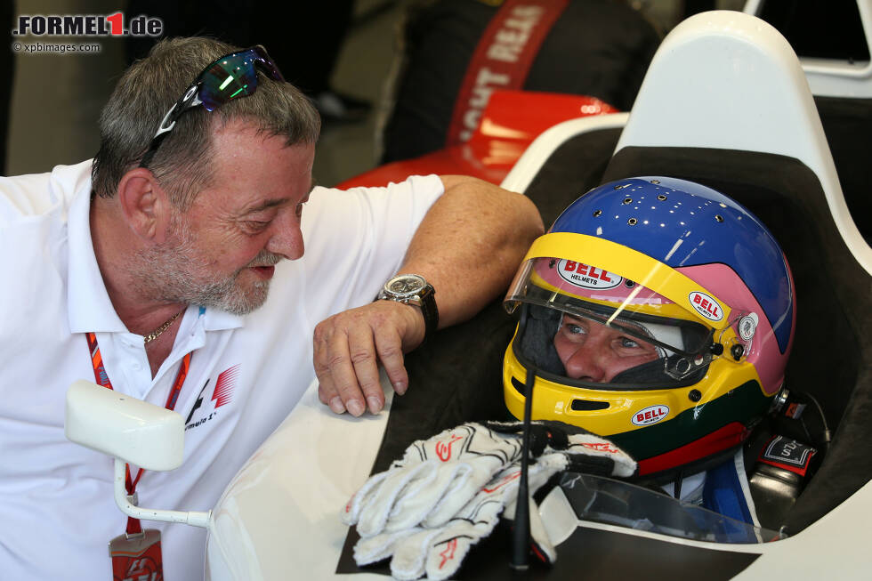 Foto zur News: Ex-Minardi-Temachef Paul Stoddart und Jacques Villeneuve, der in Monza den Minardi-Zweisitzer fahren wird