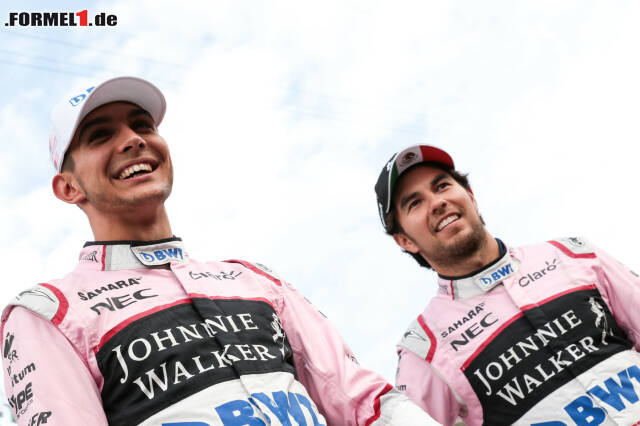 Foto zur News: Esteban Ocon und Sergio Perez krachten in Monza nicht erneut ineinander. Jetzt durch die Rennhighlights klicken!
