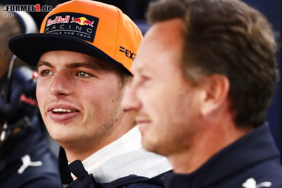 Foto zur News: Max Verstappen (Red Bull) und Christian Horner