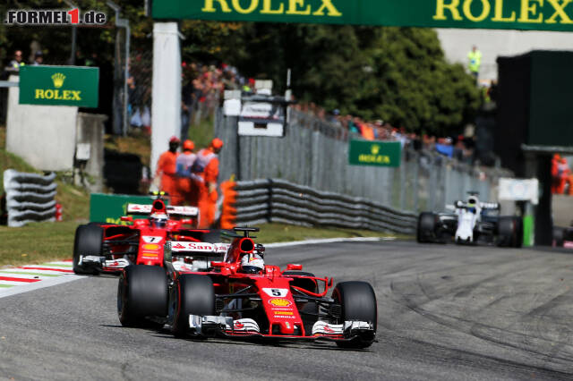 Foto zur News: Sebastian Vettel und Kimi Räikkönen konnten in Monza nicht mithalten. Jetzt durch die Highlights des Rennens klicken!
