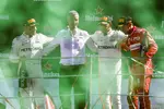 Gallerie: Valtteri Bottas (Mercedes), Lewis Hamilton (Mercedes) und Sebastian Vettel (Ferrari)