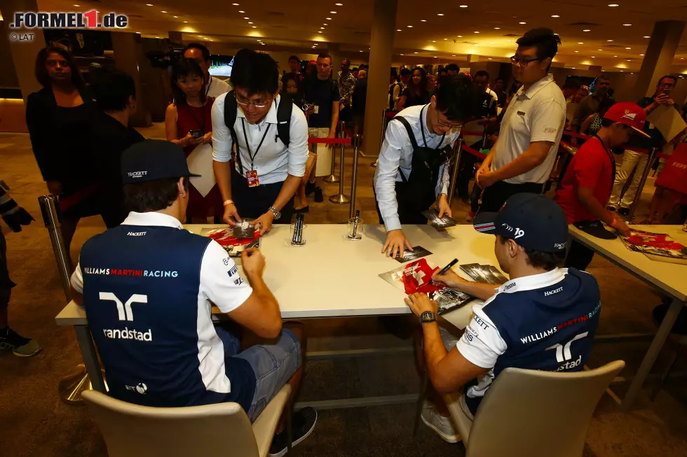 Foto zur News: Lance Stroll (Williams) und Felipe Massa (Williams)